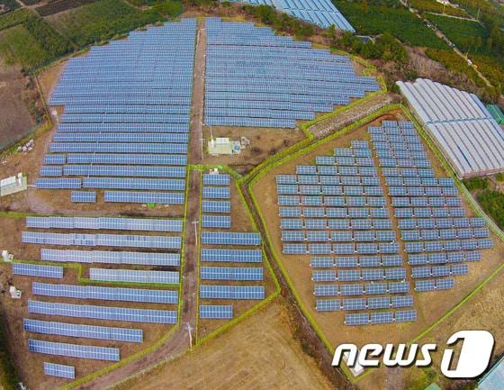 본문 이미지 - 서귀포시 남원읍 위미리 소재 태양광발전단지 전경. /뉴스1