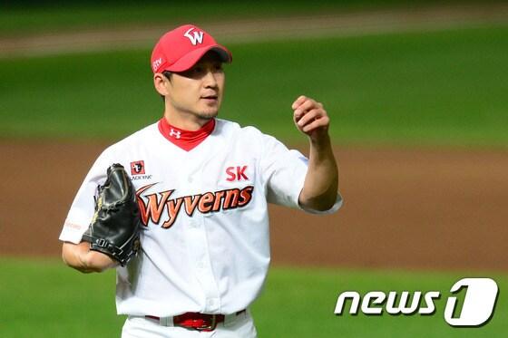 본문 이미지 - SK 와이번스 신재웅. /뉴스1 DBⓒ News1 임세영 기자