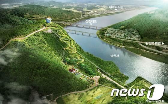 본문 이미지 - 연말 준공을  앞두고  순조롭게  추진되고  있는 만천하  스카이워크  조감도.ⓒ News1