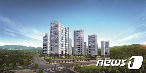 본문 이미지 - 가천대역 두산위브 조감도.(두산건설 제공) ⓒ News1