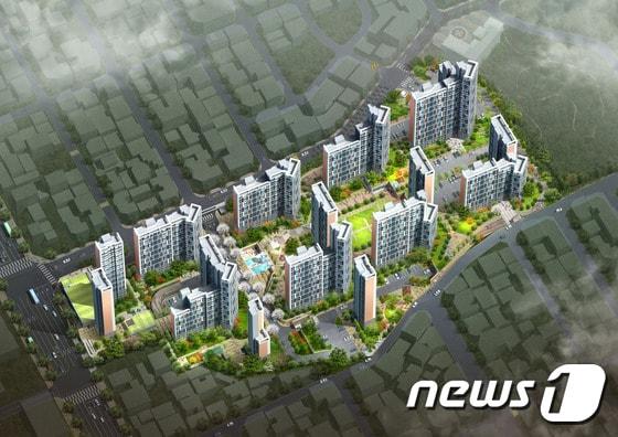 본문 이미지 - 전북 군산시 조촌동에 건립될 '동군산 스타힐스' 조감도. ⓒ News1