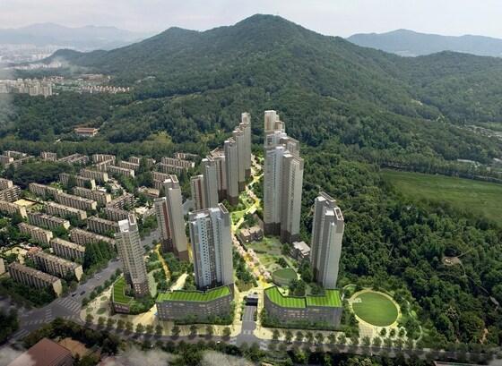 본문 이미지 - 디에이치 아너힐즈 조감도 /자료제공=현대건설 ⓒ News1