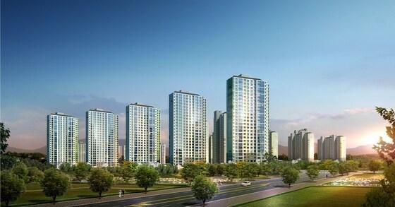 본문 이미지 - 김해 율하2지구 원메이저 투시도 /자료제공=현대건설 ⓒ News1