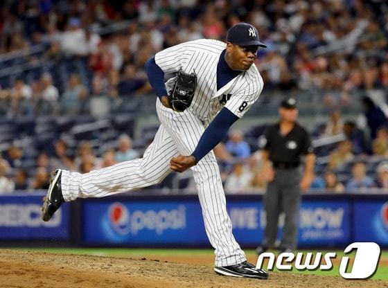 본문 이미지 - 뉴욕 양키스 아롤디스 채프먼.ⓒ AFP=News1