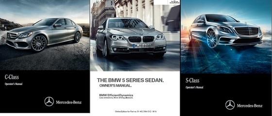 본문 이미지 - 벤츠와 BMW의 주요 차량 영문매뉴얼 표지. ⓒ News1