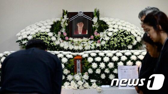 본문 이미지 - 고(故) 안치범씨의 빈소. /뉴스1 ⓒ News1 안은나 기자
