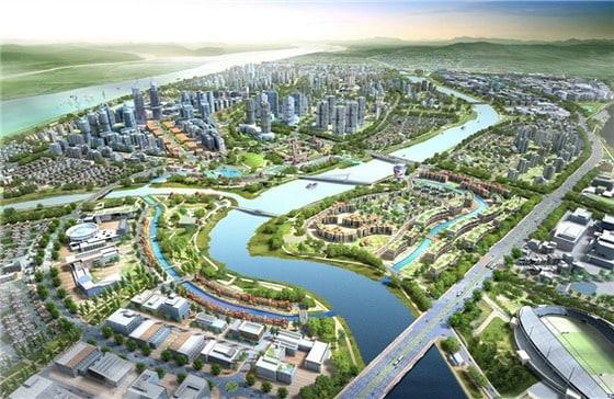 본문 이미지 - 부산 에코델타시티 조성예시도- 세물머리 도시중심지구 ⓒ News1 DB