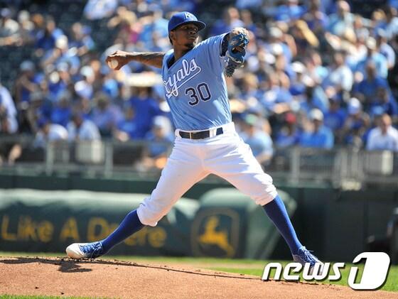 본문 이미지 - 캔자스시티 우완 영건 요다노 벤추라. ⓒ AFP=News1
