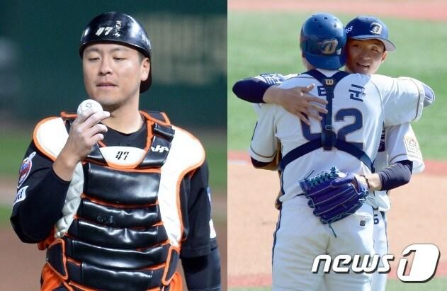 본문 이미지 - 롯데 자이언츠와 NC 다이노스의 안방마님, 강민호-김태군. /뉴스1 DB ⓒ News1