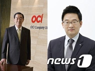본문 이미지 - 이수영 OCI회장(왼쪽)과 아들인 이우현 OCI 사장ⓒ News1
