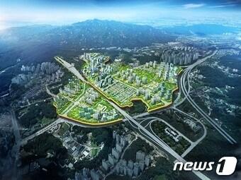 본문 이미지 -  과천지식정보타운 공공주택지구 조감도. ⓒ News1