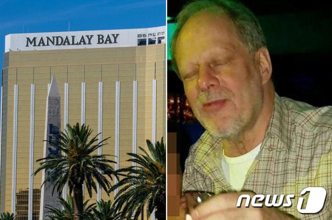 본문 이미지 - 뉴욕포스트 등 미국 외신은 페이스북을 통해 이번 라스베이거스 총기 난사 사건 용의자 스티븐 패덕(오른쪽)의 사진을 공개했다. 그는 지난달 1일 라스베이거스 호텔 방에서 콘서트장을 향해 총기를 난사했다. ⓒ News1