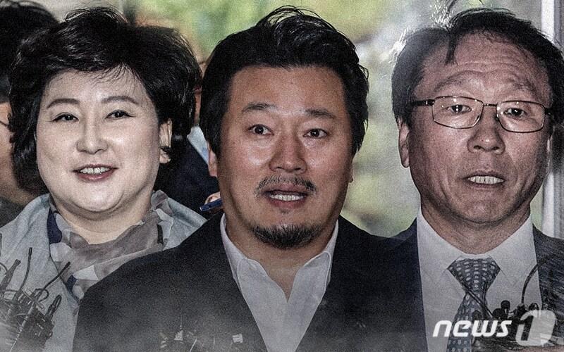 본문 이미지 - 서해순씨, 이상호 기자, 김광복씨(왼쪽부터)ⓒ News1 최진모 디자이너