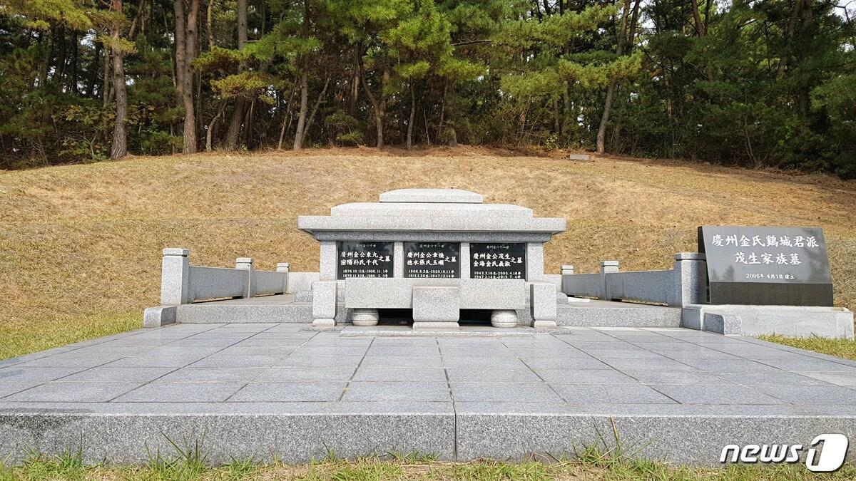 본문 이미지 - 충남 서산시 대산읍 대로리 고 김무생가족 납골묘 모습ⓒ News1