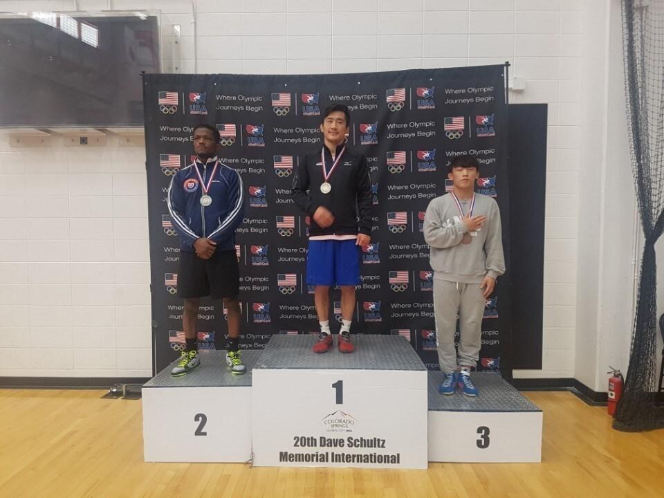 본문 이미지 - 남자자유형 65kg 이승철이 미국 스프링스 국제대회서 금메달을 차지했다. (대한레슬링협회 제공) ⓒ News1