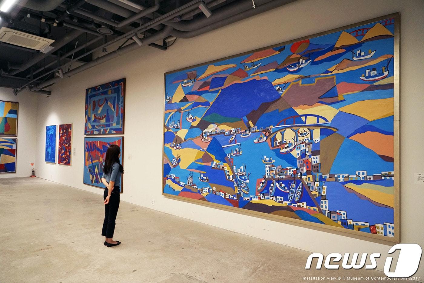 전혁림, 통영항, 300 x 600cm, 캔버스에 유채, 2005 (K현대미술관 제공) ⓒ News1