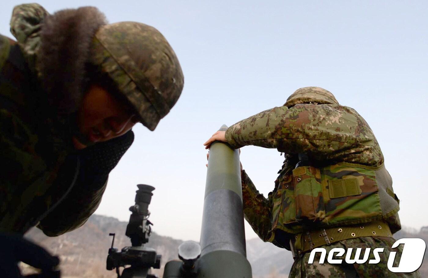 육군 박격포 사격훈련.(자료사진) ⓒ News1