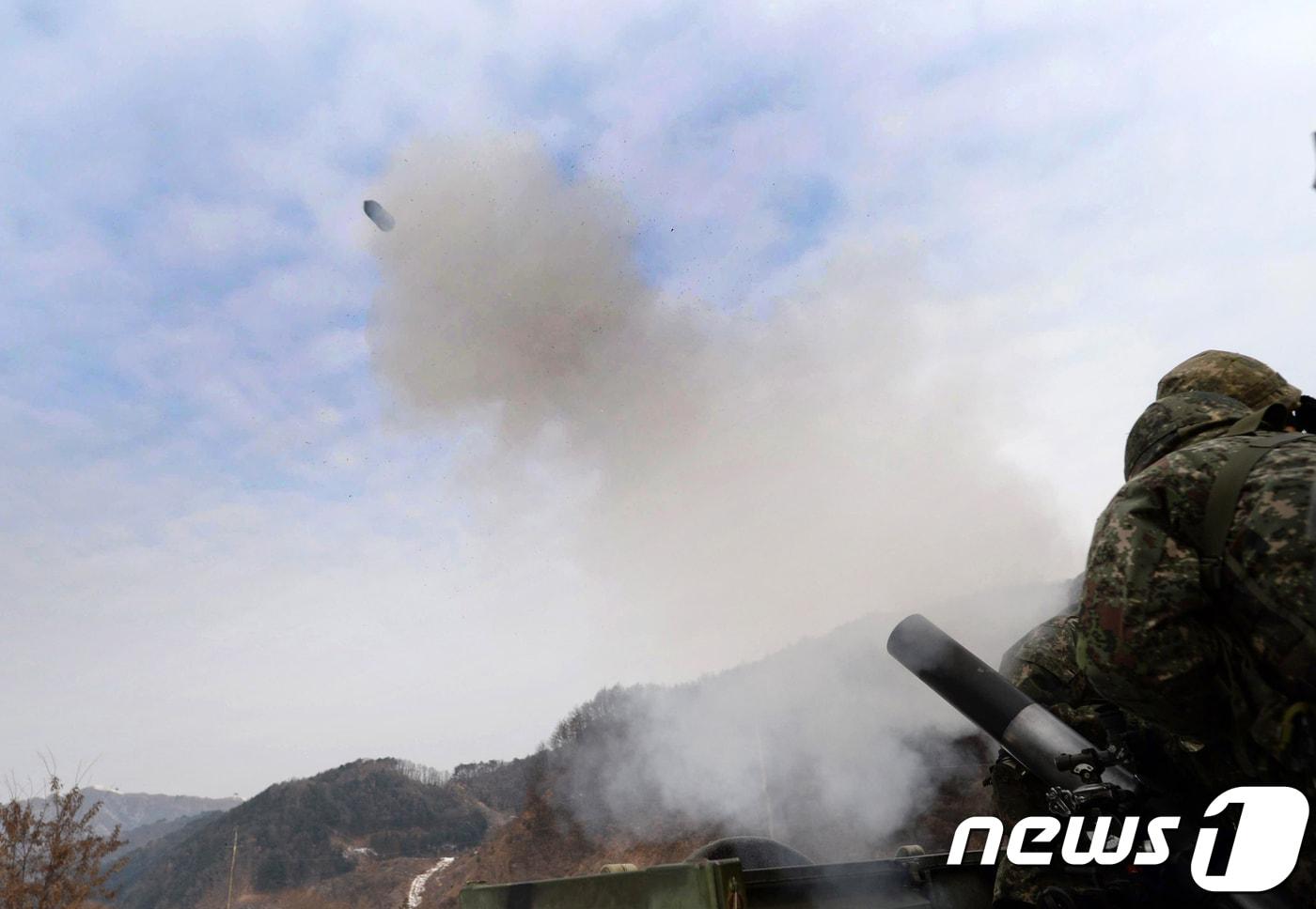 박격포 사격훈련. (자료사진) ⓒ News1
