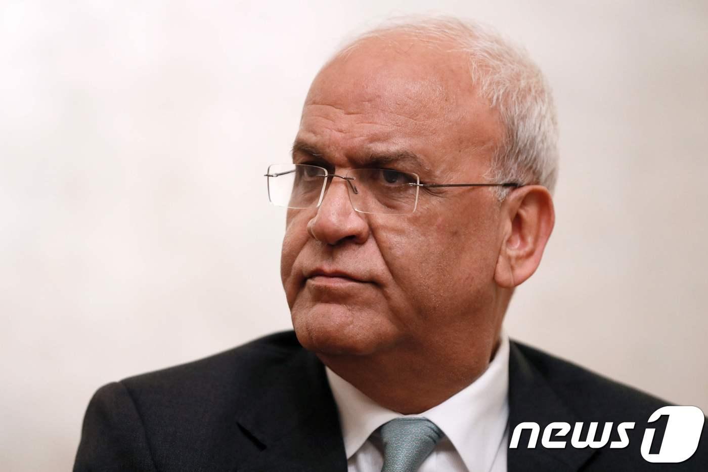 본문 이미지 - 사에브 에레카트 팔레스타인해방기구(PLO) 사무총장이자 평화 협상 대표 ⓒ AFP=뉴스1