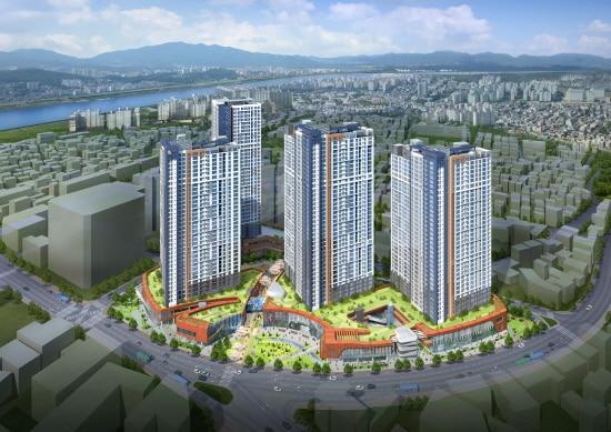 본문 이미지 - 서울 강동구 천호동에 들어서는 주상복합 조감도/자료제공=SHⓒ News1