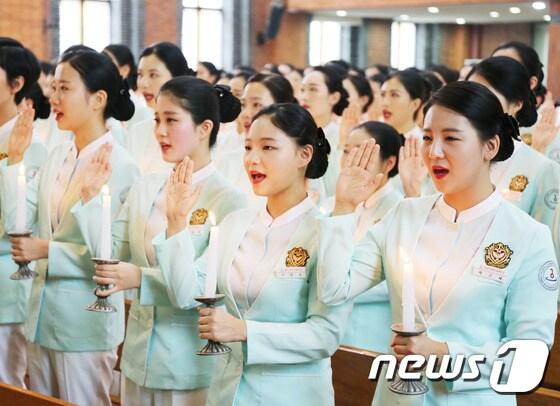 본문 이미지 - 경인여대 간호학과 학생들.ⓒ News1