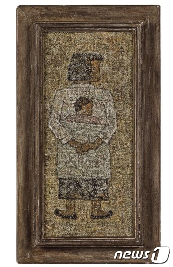 본문 이미지 - 지난해 3월16일 서울옥션 경매에서 9억5000만원에 낙찰된 박수근의 '아이 업은 소녀'. ⓒ News1