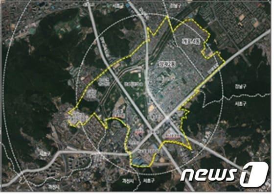 본문 이미지 - '양재R&CD특구' 구역계. ⓒ News1