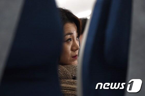 본문 이미지 - 조현민 대항항공 전무가 27일 인천 중구 대한항공 인천정비격납고에 마련된 '대한항공 보잉 787-9 항공기' 기내 기자간담회에 자리하고 있다./뉴스1 DB ⓒ News1 황기선 기자