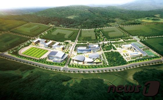 본문 이미지 - 제주영어교육도시 내 4번째 국제학교인 ‘세인트 존스베리 아카데미 제주(Saint Johnsbury Academy Jeju·이하 SJA Jeju)’의 조감도. ⓒ News1