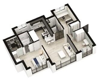 본문 이미지 -  ‘판교 파크하임 에비뉴’의 전용면적52㎡A타입ⓒ News1