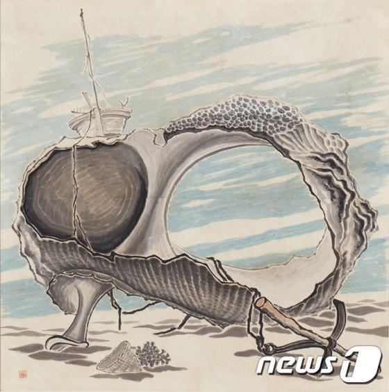 본문 이미지 - 권영우 '바닷가의 환상' 1958 (국제갤러리 제공) ⓒ News1