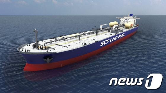 본문 이미지 - 현대중공업 LNG추진 유조선 조감도. ⓒ News1