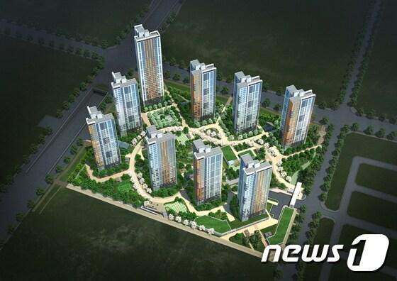 본문 이미지 - 고덕국제신도시 자연&자이 조감도. (GS건설 제공) ⓒ News1