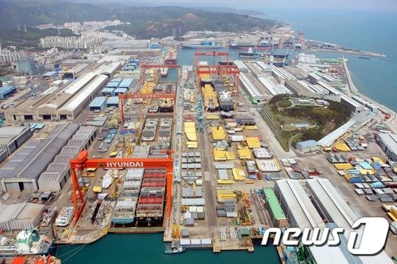 본문 이미지 - 현대중공업 울산조선소 전경. ⓒ News1
