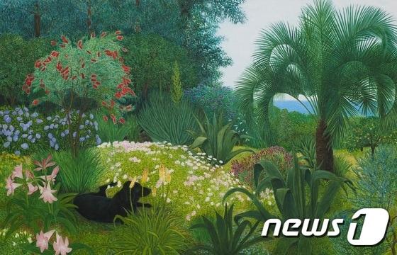본문 이미지 - 투워즈(Towards), 2017, 천 위에 채색, 180x280cm (학고재갤러리 제공) ⓒ News1