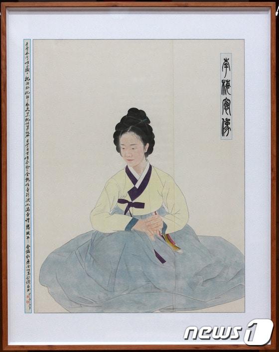 본문 이미지 - 조선시대 부안을 무대로 활동한 여류시인 이매창의 표준 영정도.(부안군 제공) /뉴스1 ⓒ News1 김대홍 기자