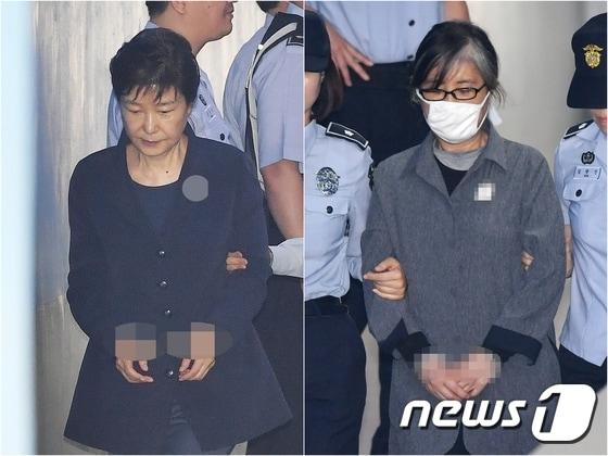 본문 이미지 - 박근혜 전 대통령과 최순실씨ⓒ News1 임세영 기자
