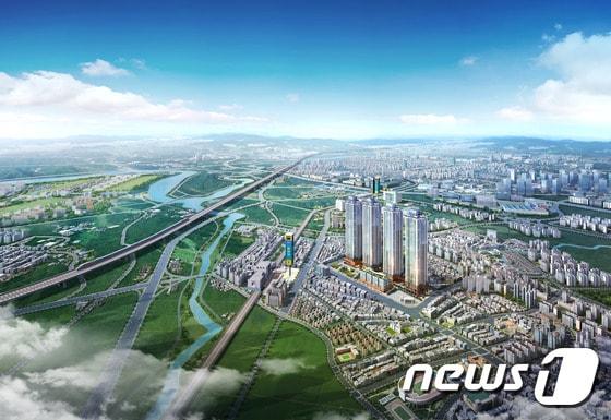 본문 이미지 - 평택 더 파크 파이프 조감도. ⓒ News1