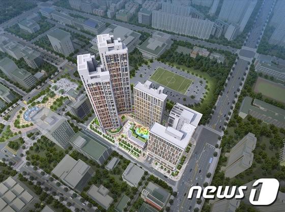 본문 이미지 - 인천시청 맞은편에 들어서는 '인천 구월 지웰시티 푸르지오'ⓒ News1