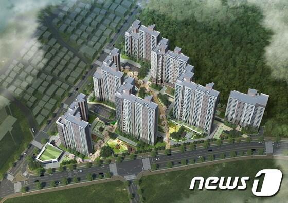 본문 이미지 - 상계역 센트럴 푸르지오 조감도(대우건설 제공)ⓒ News1