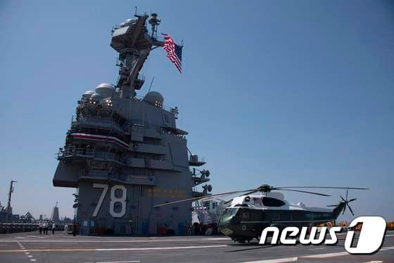 본문 이미지 - 제럴드 포드(CVN 78) 미군 핵항공모함 . <자료사진>ⓒ AFP=뉴스1