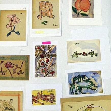 본문 이미지 - 이중섭·박수근 화백 위작품. (사진=뉴시스)