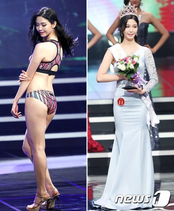 본문 이미지 - 眞에 당선된 서재원이 7일 오후 서울 광진구 유니버설아트센터에서 열린 ‘2017미스코리아 선발대회’에 출전해 팔색조 매력을 뽐내고 있다. 2017.7.7/뉴스1 ⓒ News1 권현진 기자