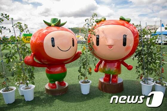 본문 이미지 - 횡성군 둔내고랭지토마토축제 마스코드 ⓒ News1