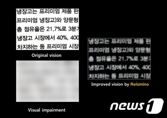 본문 이미지 - '릴루미노' 독서모드 적용시 효과를 보여주는 이미지.(삼성전자 제공) ⓒ News1
