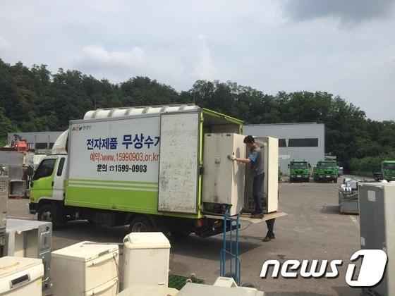 본문 이미지 - 수원시의 폐가전제품 무상방문 수거 서비스 이용자 수가 증가추세에 있다. ⓒ News1
