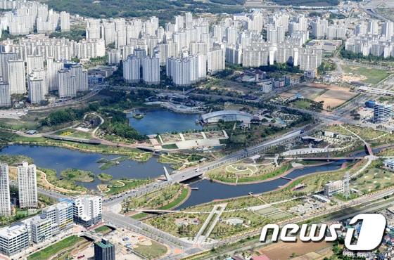 본문 이미지 - 파주 운정신도시와 운정호수공원 전경 //뉴스1 DB ⓒ News1