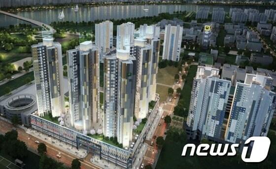 본문 이미지 - 대라종합건설이 10월27일 광주 광산구 쌍암동에 공급 예정인 첨단 대라수 어썸시티 507가구 조감도.(대라종합건설 제공)2017.9.19/뉴스1 ⓒ News1 박준배 기자