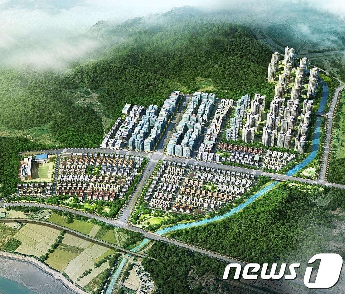 본문 이미지 - 광양 성황도이지구 도시개발사업조감도 ⓒ News1 서순규 기자