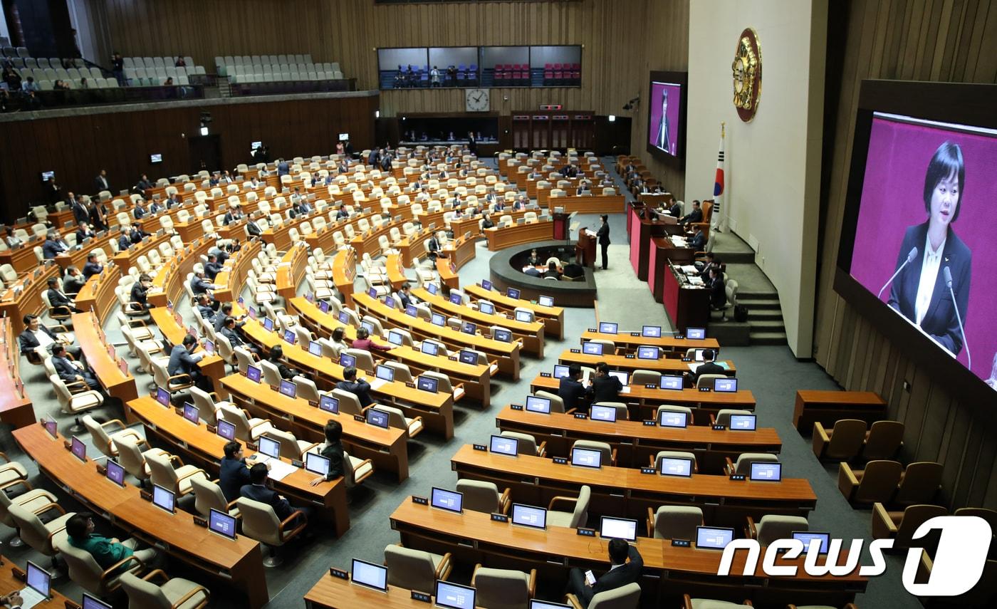 본문 이미지 - 국회 본회의장ⓒ News1 구윤성 기자